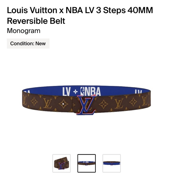 Louis Vuitton LV + NBA Reversible Monogram Belt - Picture 7 of 7